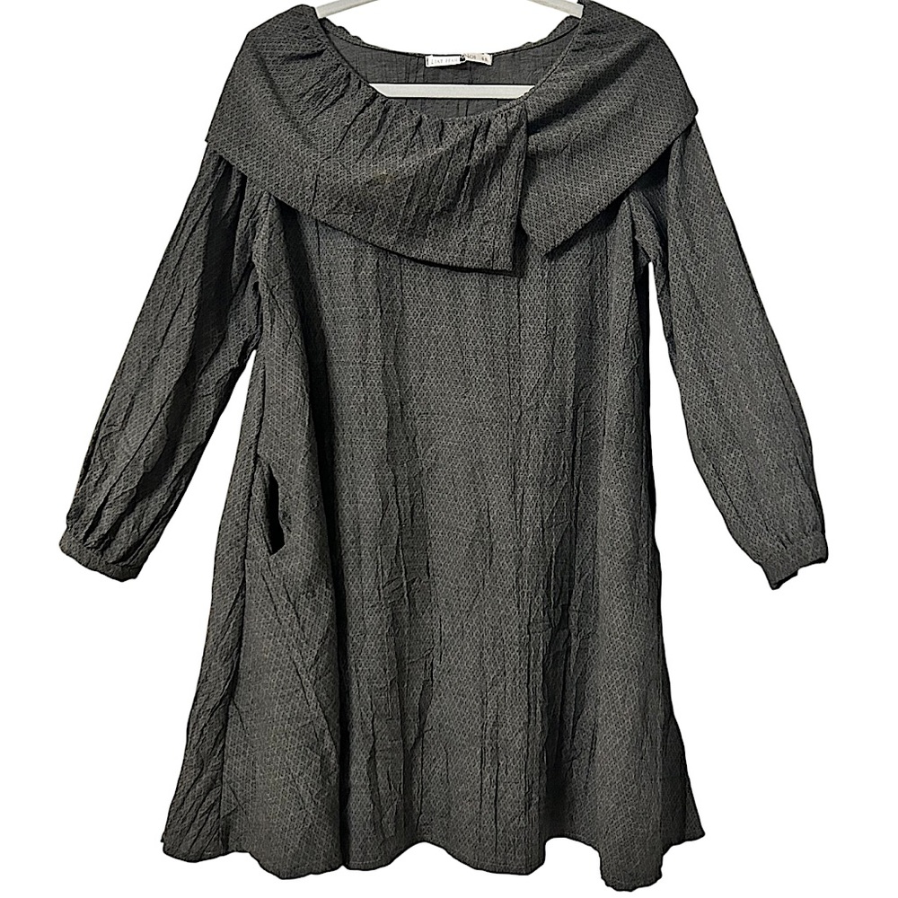 Liat Har-NOF Modest Long Sleeve Cowl Neck Oversized Dress.
